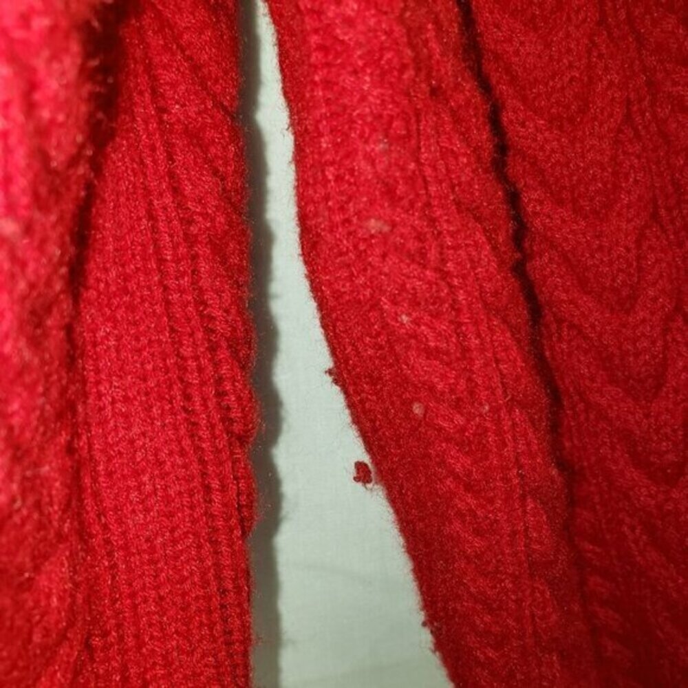 Talbots Red Open Front Drapey Cardigan Wool Blend… - image 6